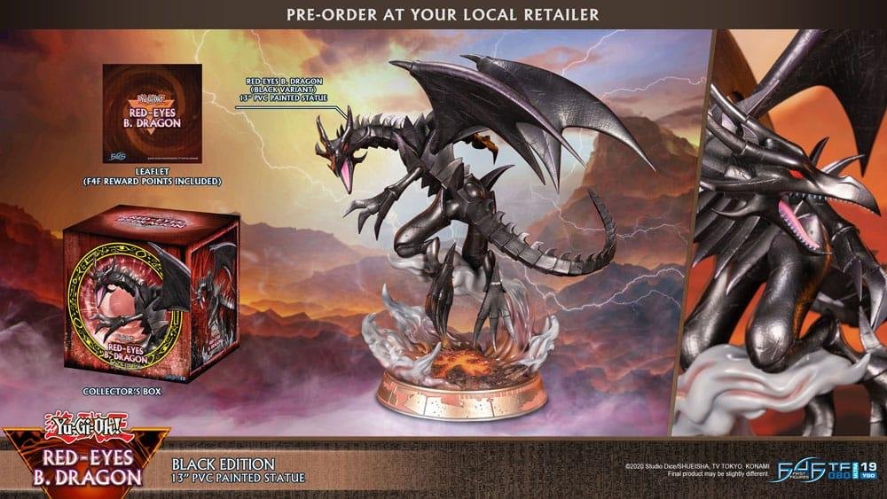 Statuette Yu-Gi-Oh! - Dragon noir aux yeux rouges (33cm) – Image 6