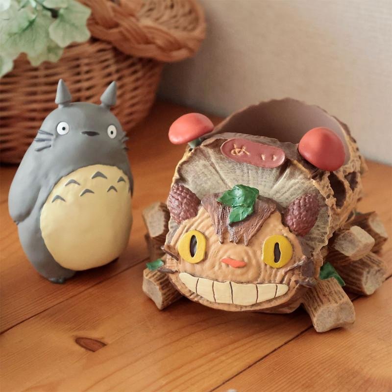 Diorama Mon Voisin Totoro - Totoro gris & wagon chatbus Planter (15.5cm)
