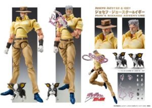 Figurine Jojo Part 3 - Joseph Joestar & Iggy Super Action Chozokado (15cm)