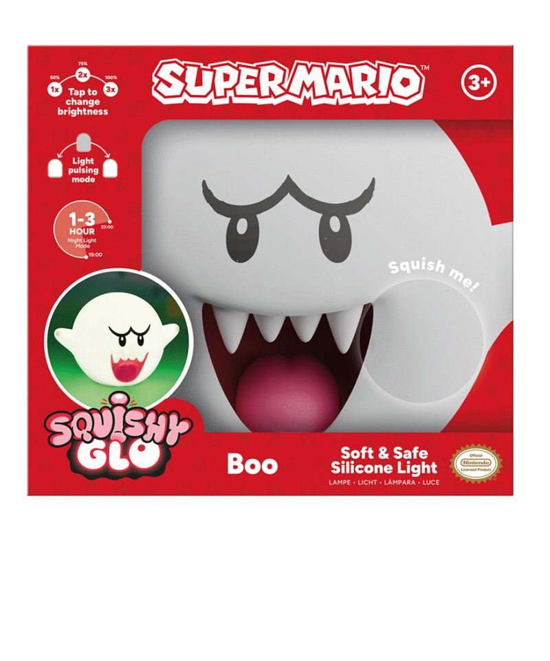 Lampe Super Mario - Boo Silicone 'SquishyGlo' Rechargeable (15cm) – Image 2