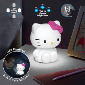Lampe Hello Kitty - Silicone 'SquishyGlo' Rechargeable (18cm)