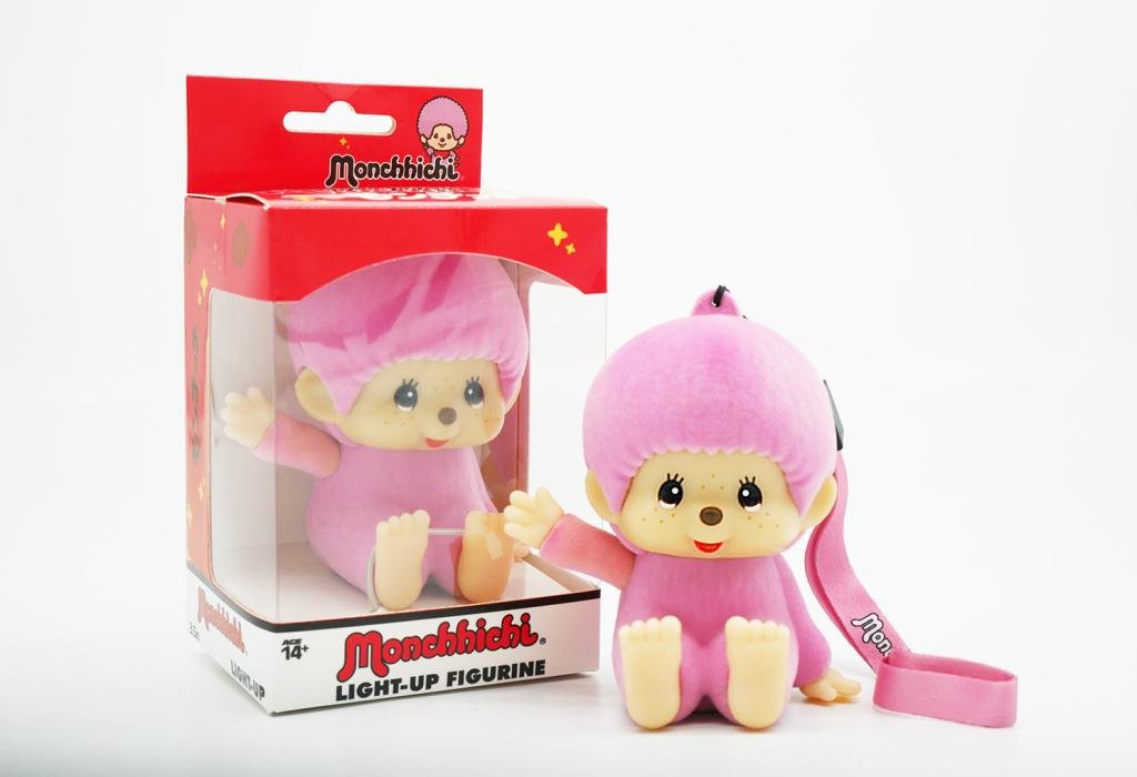 Lampe Monchhichi - Figurine Rose Lumineuse LED (9cm) – Image 4